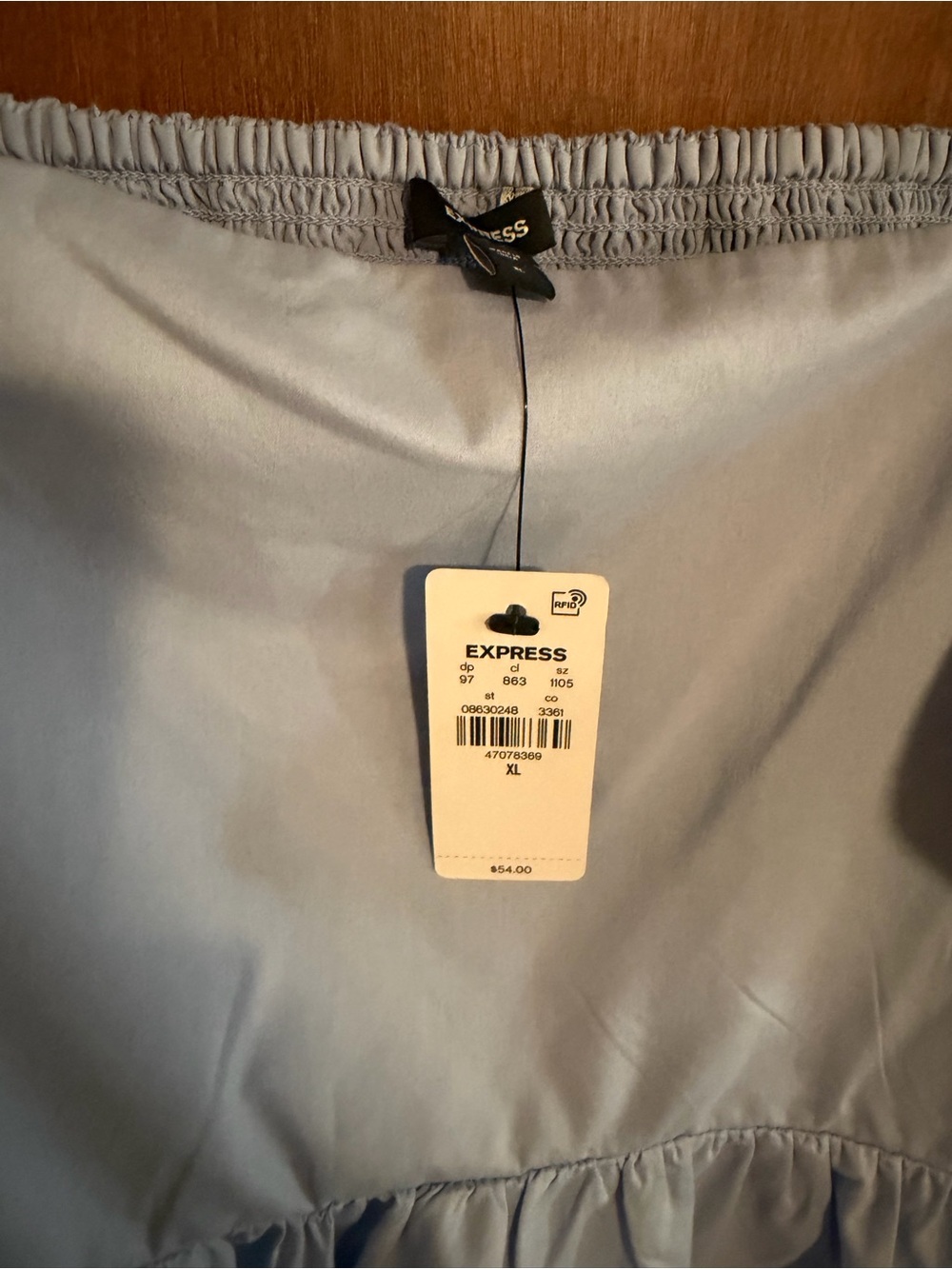 Express Light Blue Spaghetti Strap Peplum Camisole - Picture 5 of 5